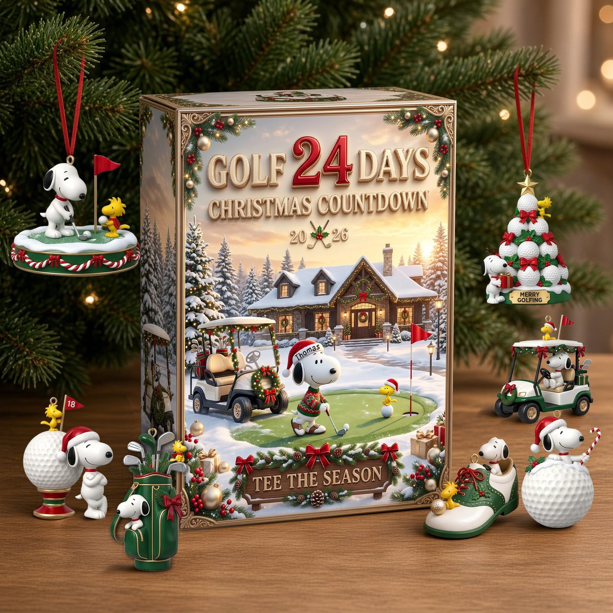 Snoopy Merry Golfmas Christmas Advent Calendar Blind Box
