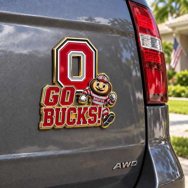 Ohio State Buckeyes NCAA Team Slogan Acrylic Car Sticker