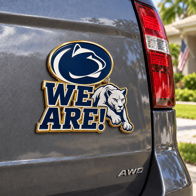 Penn State Nittany Lions NCAA Team Slogan Acrylic Car Sticker