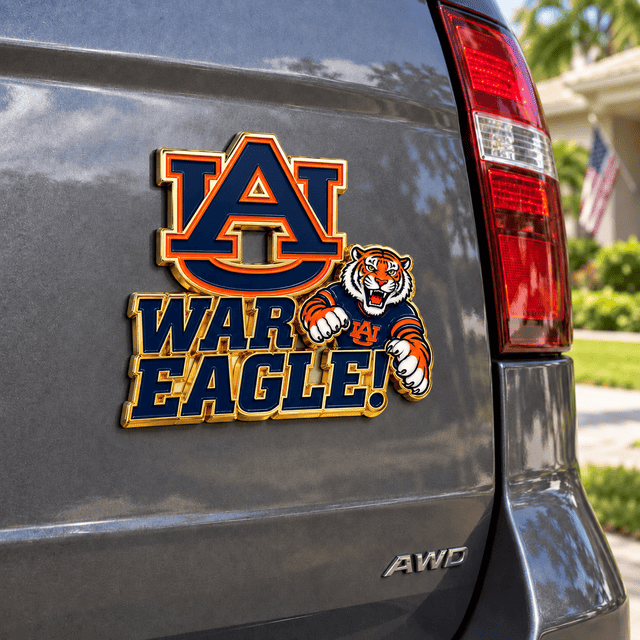 Auburn Tigers NCAA Team Slogan Acrylic Car Sticker