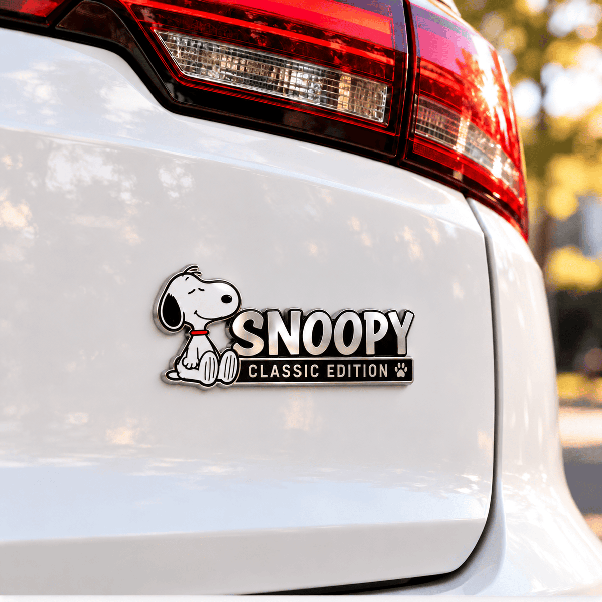 Snoopy Quiet Smile Edition Car Emblem Badge