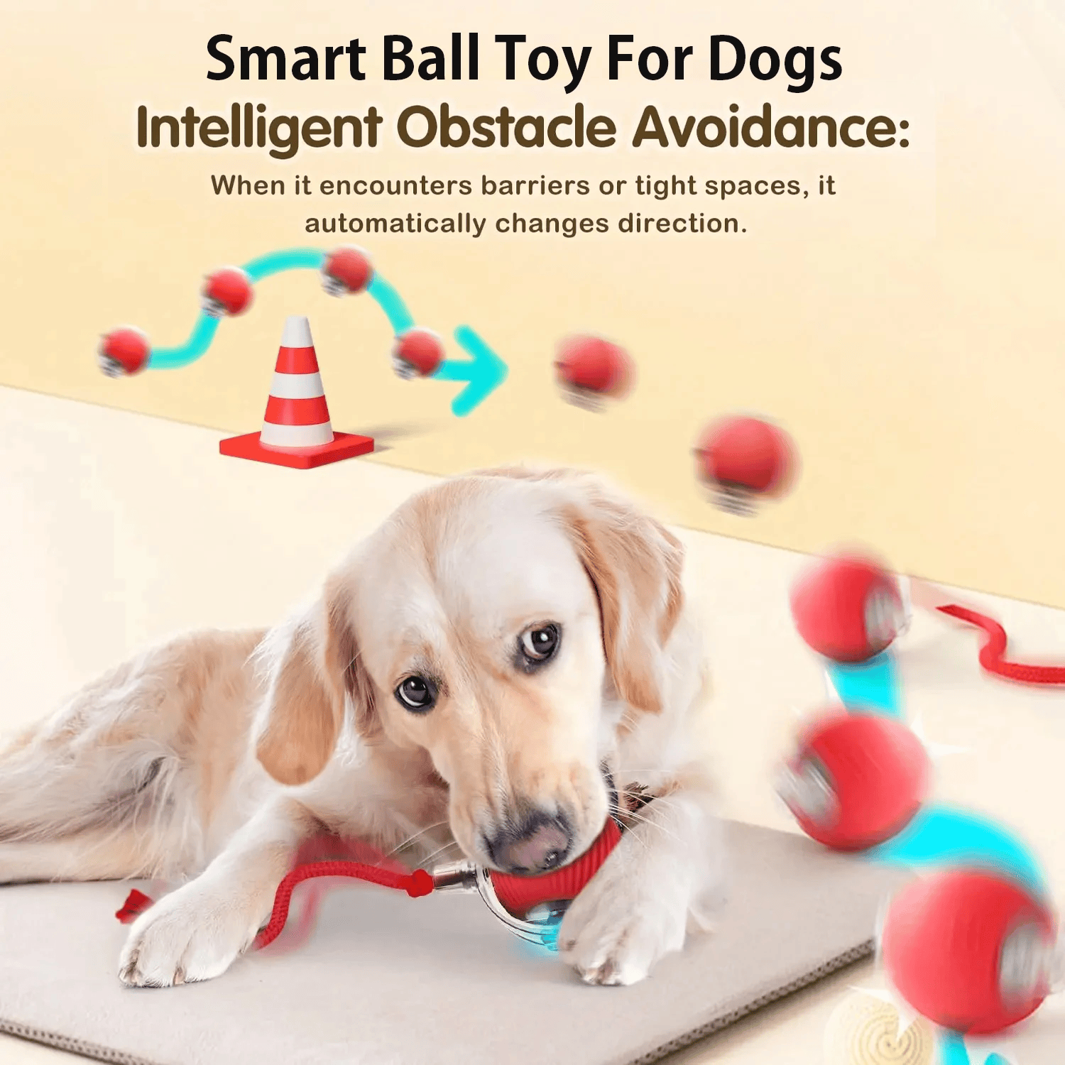 Speedy Tail 2.0 - Interactive Electric Rolling Ball with Teasing Tail – Smart Cat Toy for Indoor