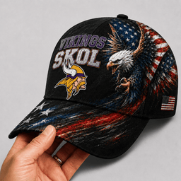 Minnesota Vikings | Premium NFL Eagle Freedom America Classic Cap