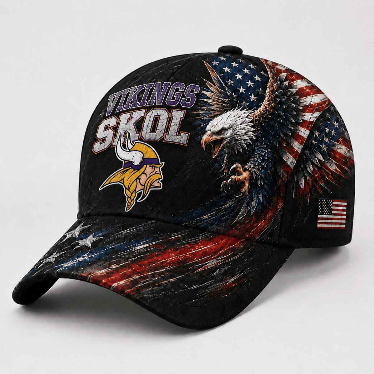 Minnesota Vikings | Premium NFL Eagle Freedom America Classic Cap