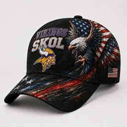 Minnesota Vikings | Premium NFL Eagle Freedom America Classic Cap