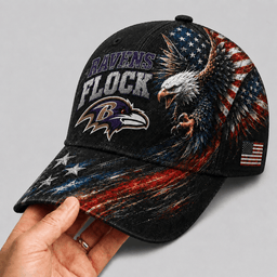 Baltimore Ravens | Premium NFL Eagle Freedom America Classic Cap