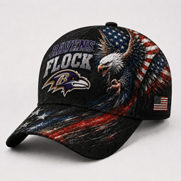 Baltimore Ravens | Premium NFL Eagle Freedom America Classic Cap