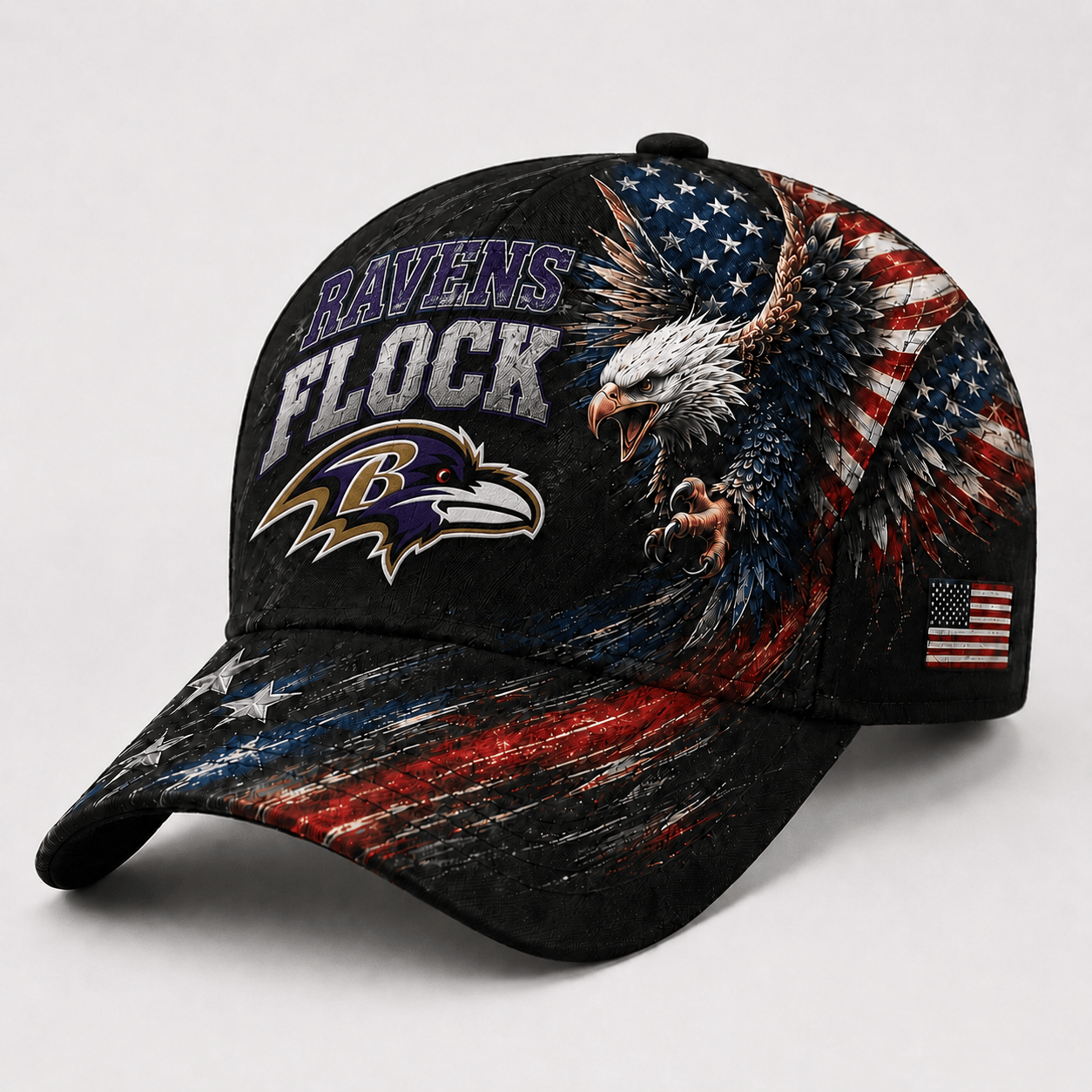 Baltimore Ravens | Premium NFL Eagle Freedom America Classic Cap