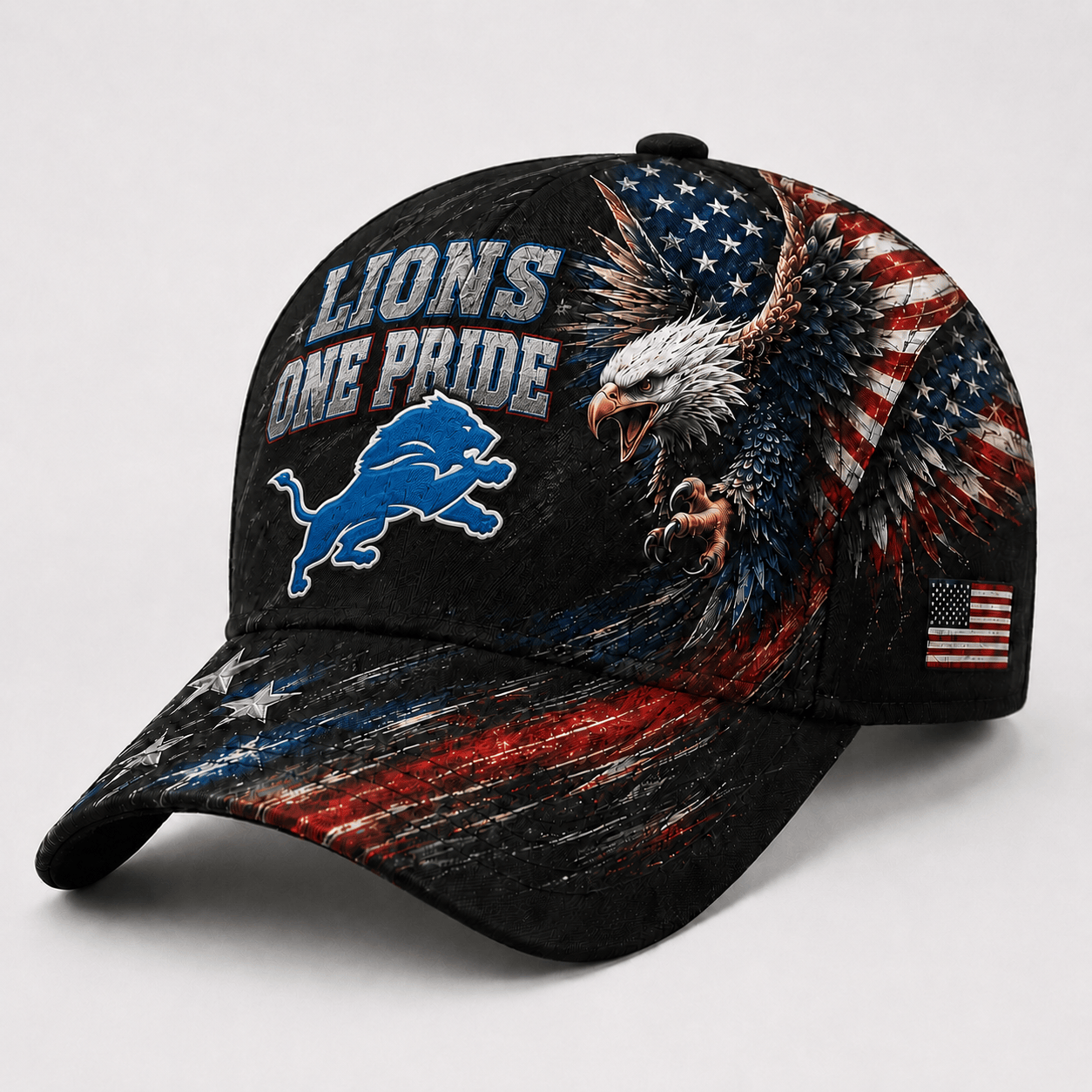 Detroit Lions | Premium NFL Eagle Freedom America Classic Cap