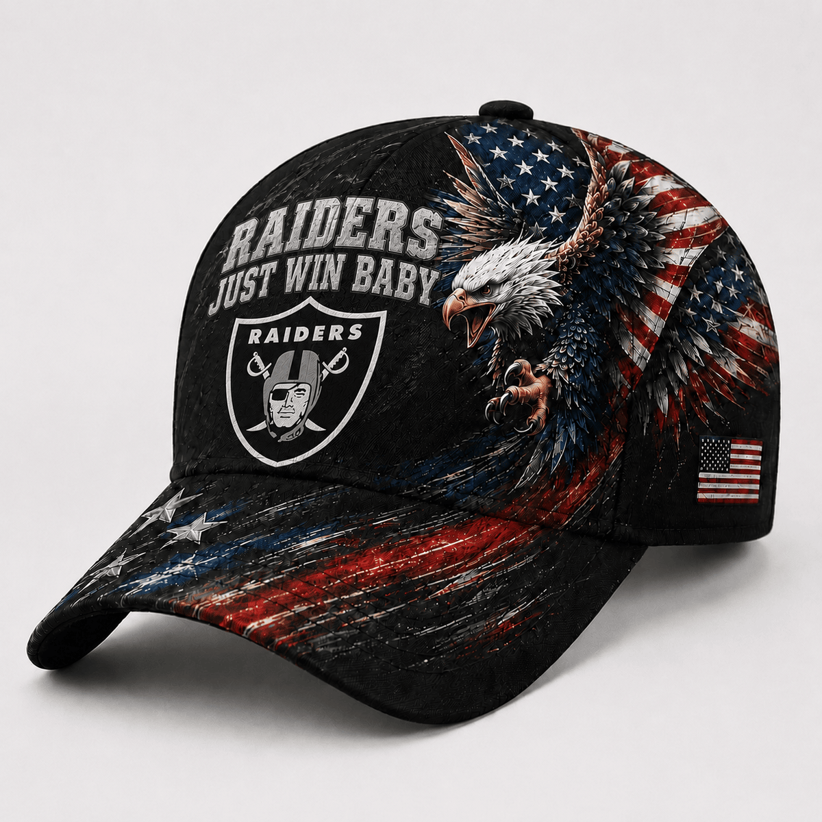 Las Vegas Raiders | Premium NFL Eagle Freedom America Classic Cap