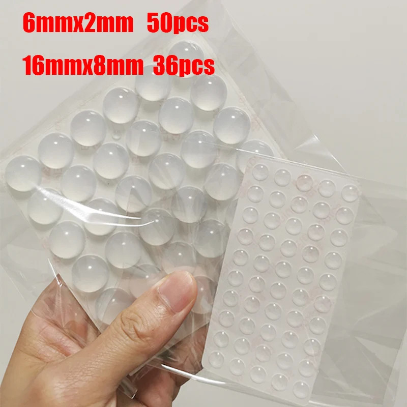 clear cabinet door stoppers adhesive rubber bumper pads for quiet closing kitchen cabinets USA