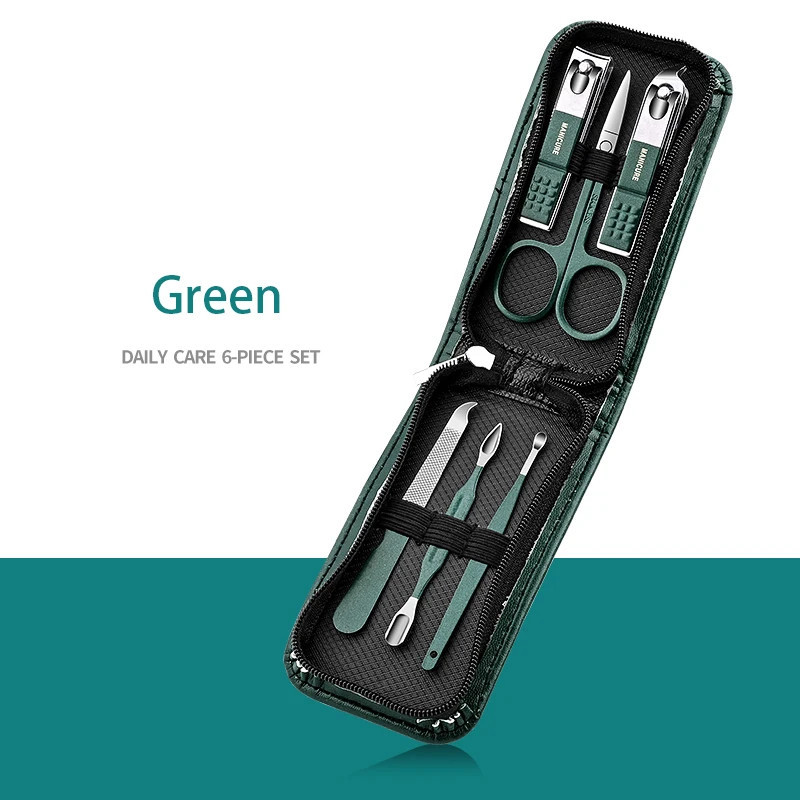Complete nail grooming kit with travel case for personal care use