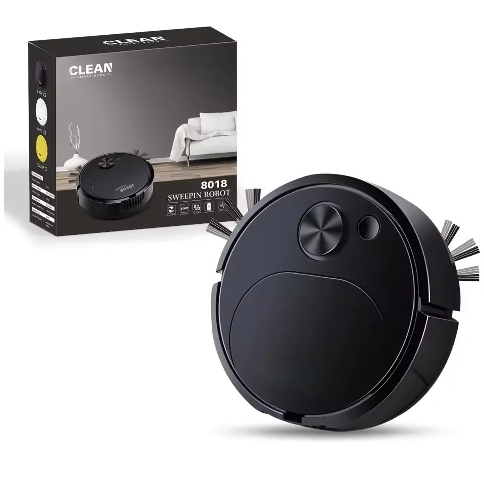 USB rechargeable automatic robot vacuum with 1800Pa strong suction for hard floors
