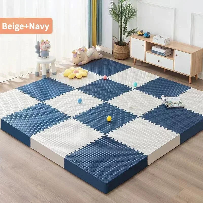 16 piece kids foam play mat interlocking puzzle design safe crawling and playing surface USA