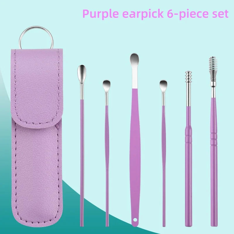 Stainless steel ear pick set reusable ear cleaning tools for hygiene and ear care USA popular