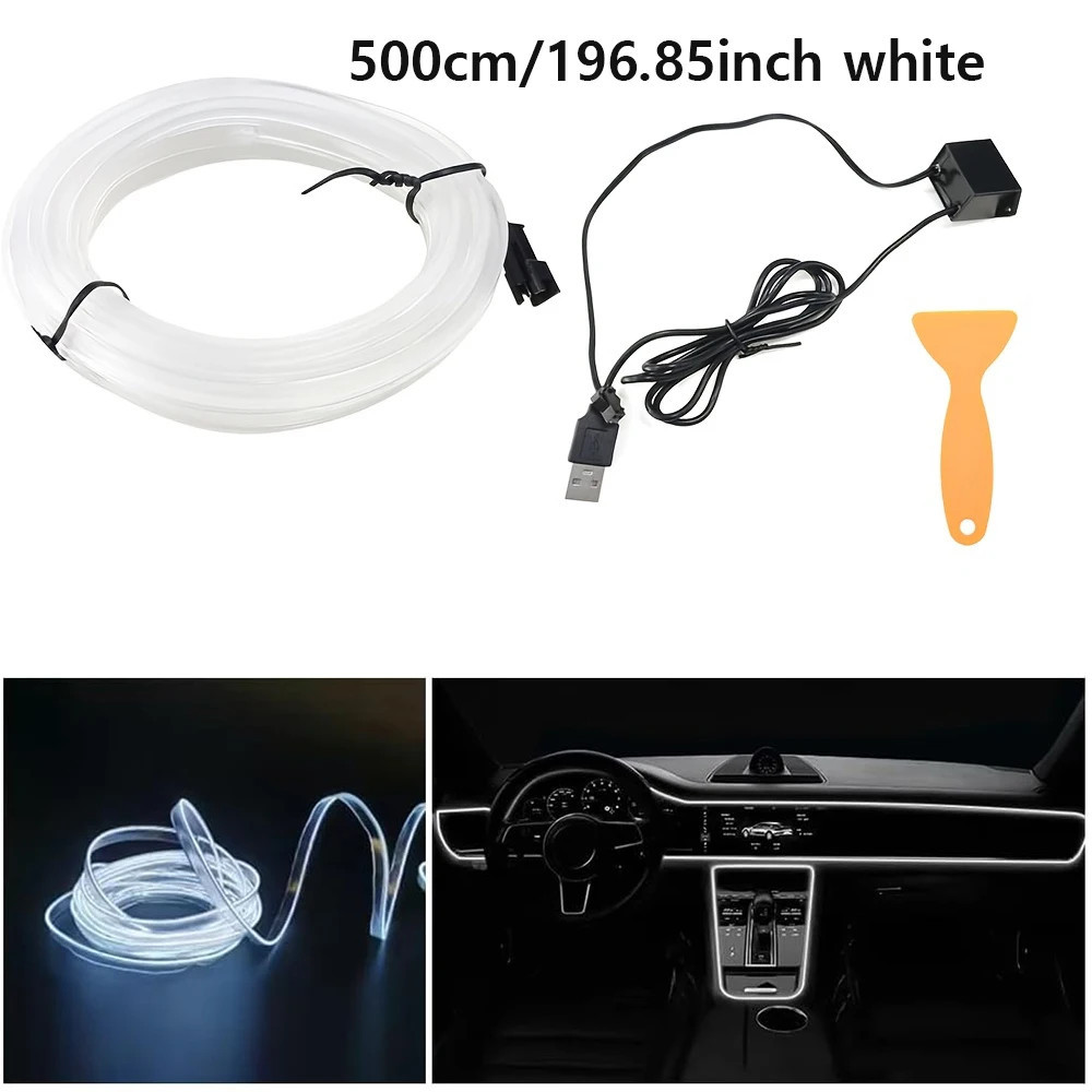 DIY car ambient lighting EL wire 5 meter LED strip for interior decoration and mood lighting USA