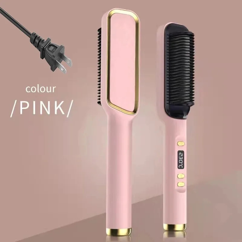 Portable electric hot comb hair straightener for travel and home styling USA popular