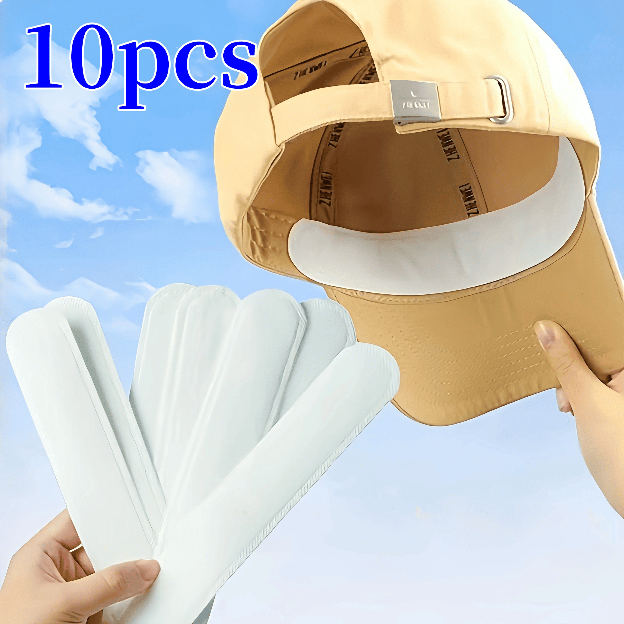 Cap sweat liner stickers for reducing perspiration protecting hats and improving comfort USA