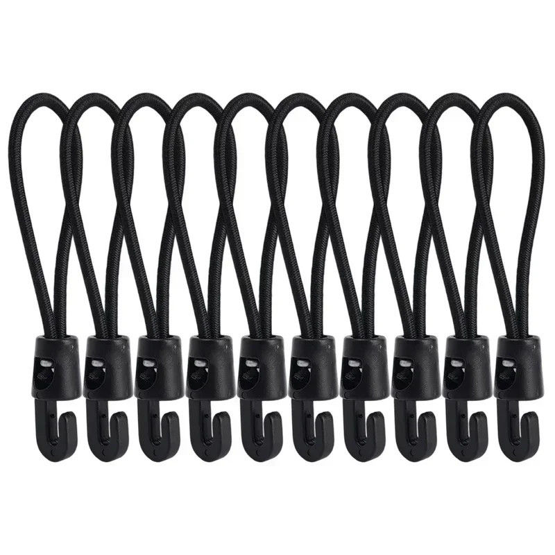 Heavy duty elastic tie down cords for canopies tents trailers roof racks and travel equipment