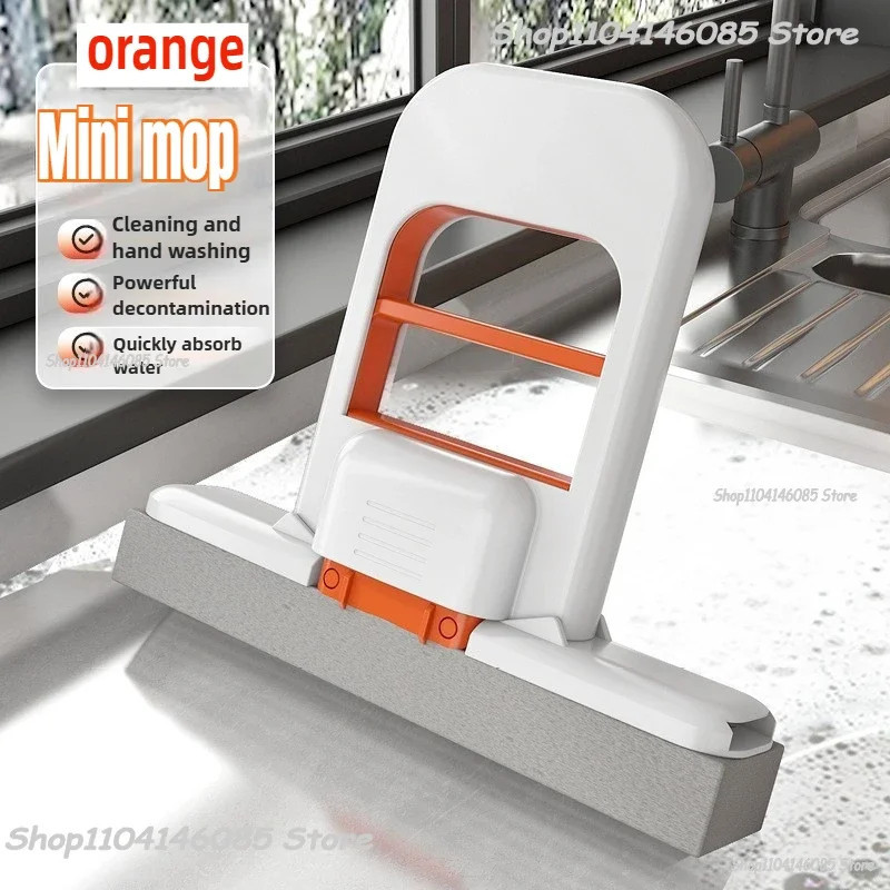 Super absorbent sponge mop for wiping spills on kitchen counters bathroom vanities and windows
