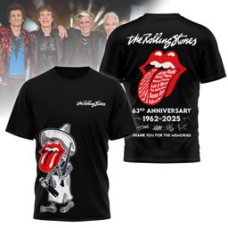The Rolling Stones Tongue Logo 63rd Anniversary 3D Shirt for Fans Celebrating Classic Rock Legacy
