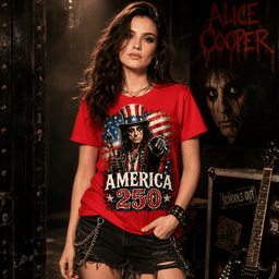 Alice Cooper Uncle Sam Top Hat Patriotic 3D Shirt for Hard Rock Fans and Concert Nights