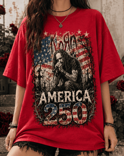 Korn Distressed American Flag 250 Years Graphic 3D Shirt for Hardcore Nu Metal Fans