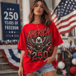 Slayer America 250 Eagle Guitar Graphic 3D Shirt for Metalheads Celebrating Loud Patriotism
