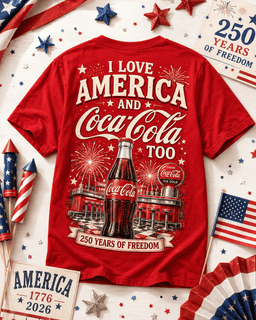 Coca-Cola America 250 Celebration 3D Shirt for Patriotic Fans