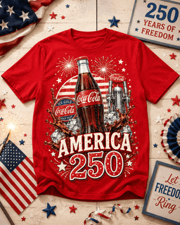Coca-Cola America 250 Celebration 3D Shirt for Patriotic Fans