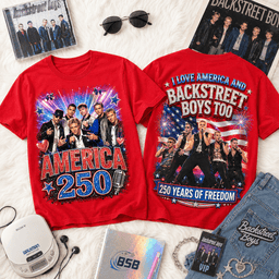 Backstreet Boys 250 Years Of Freedom Patriotic Red 3D Shirt for Longtime Fans Celebrating Concert Nights