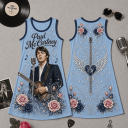 Paul McCartney Floral Guitar Women Dress for True Fans