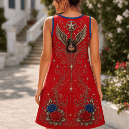 Toby Keith Red Roses Premium Dress for Country Music Lovers