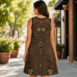 Jelly Roll Rose Motif Dress for Dedicated Fans