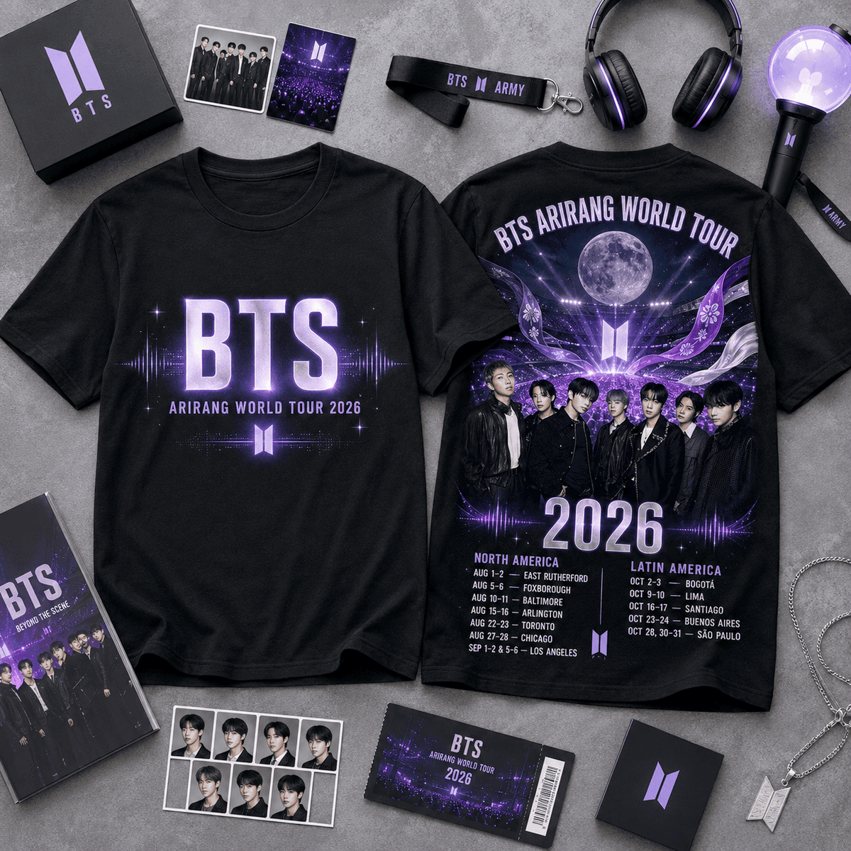 BTS Arirang World Tour 3D Shirt for Ultimate Concert Nights