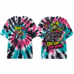 Blink-182 Rat Rod Tie-Dye 3D Shirt for Punk Rock Fans