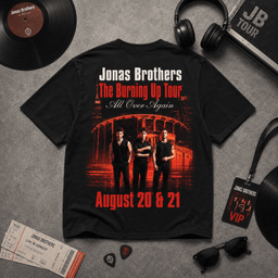 Jonas Brothers Burning Up Tour 3D Shirt for Concert Nights