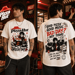 Green Day Pizza Hut 3D Shirt for Punk Rock Pizza Lovers