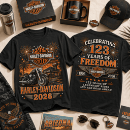 Harley-Davidson 2026 Celebration 3D Shirt for Legendary Riders
