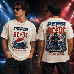 AC/DC Pepsi Collaboration 3D Shirt for Rock Enthusiasts