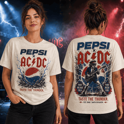 AC/DC Pepsi Collaboration 3D Shirt for Rock Enthusiasts