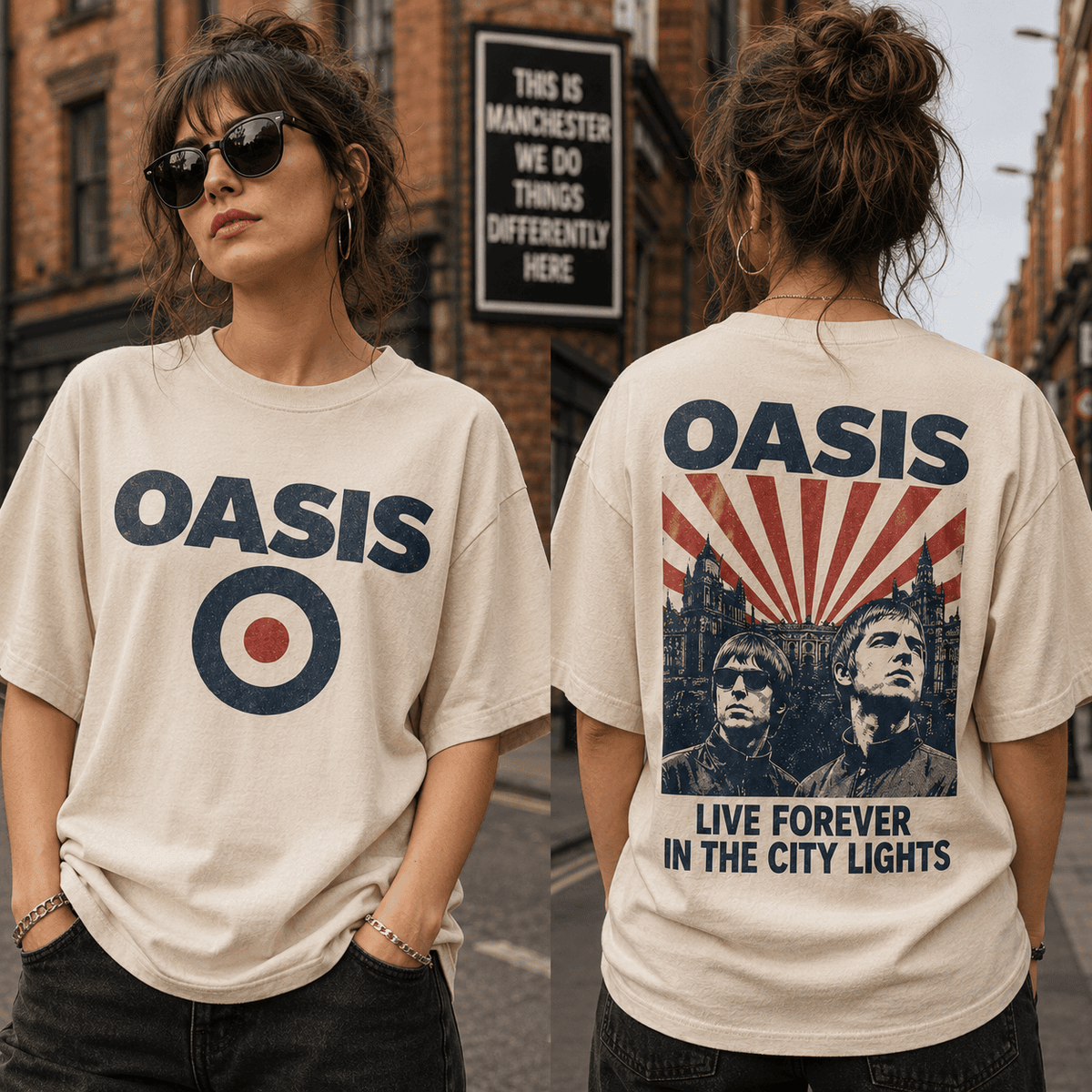 Oasis City Lights 3D Shirt for True Britpop Fans