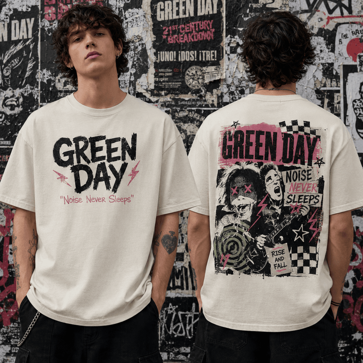 Green Day Noise Never Sleeps 3D Shirt for Punk Rock Fans
