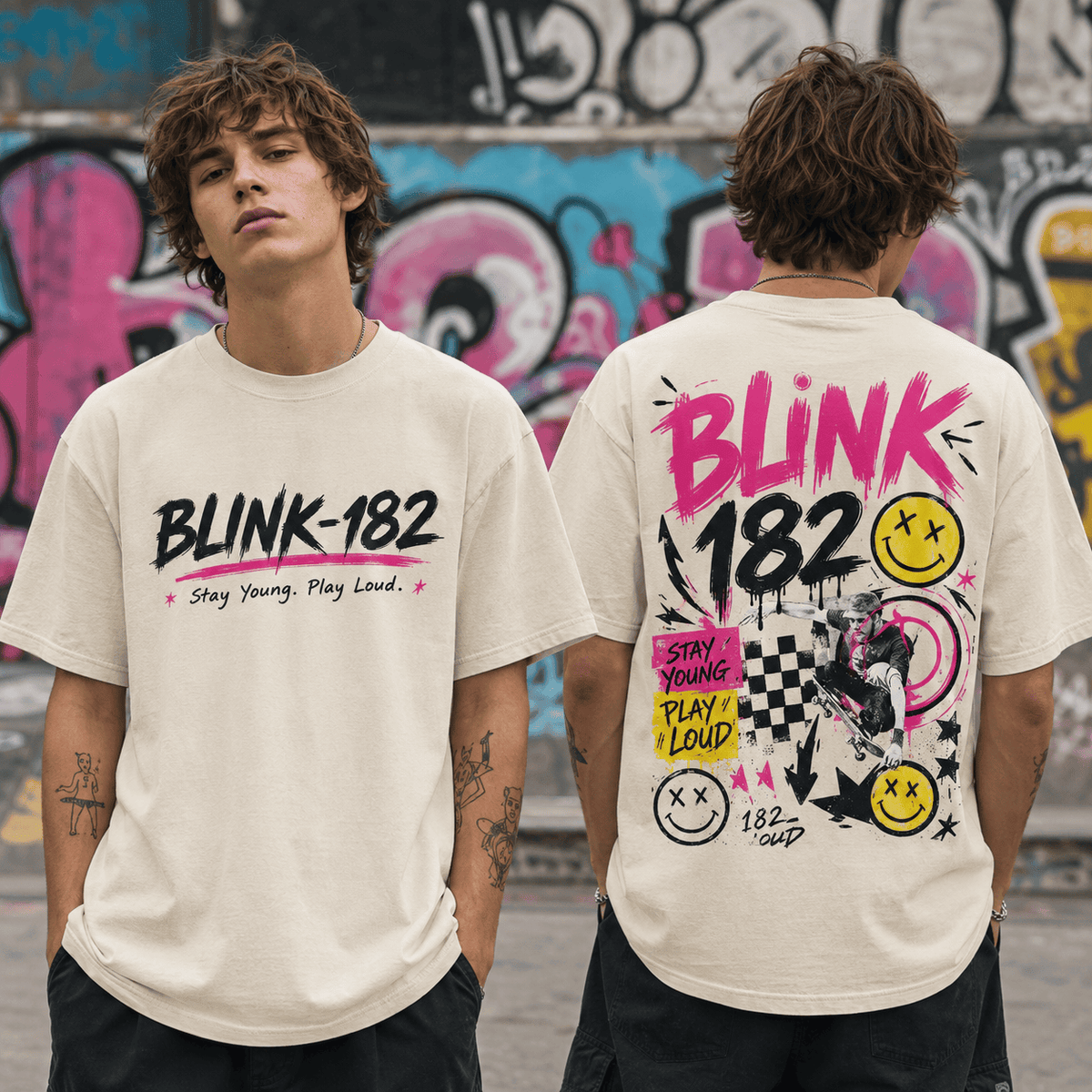 Blink-182 Graffiti Style 3D Shirt for Punk Rock Fans