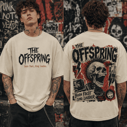 The Offspring Skull Graphic 3D Shirt for Punk Rock Enthusiasts