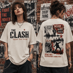 The Clash Protest Art 3D Shirt for True Punk Rock Fans