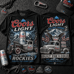 Coors Light Rockies 3D Shirt for Legendary Beer Lovers