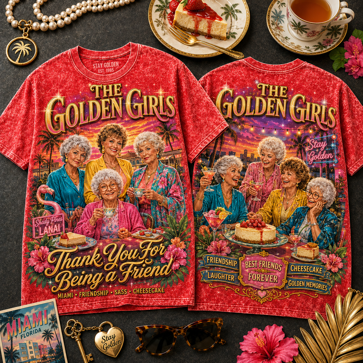 The Golden Girls Miami Sunset 3D Shirt for True Fans
