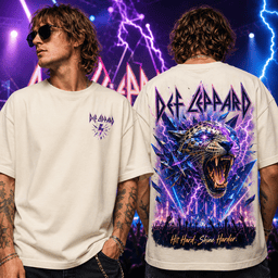 Def Leppard Lightning Leopard 3D Shirt for Rock Concert Nights