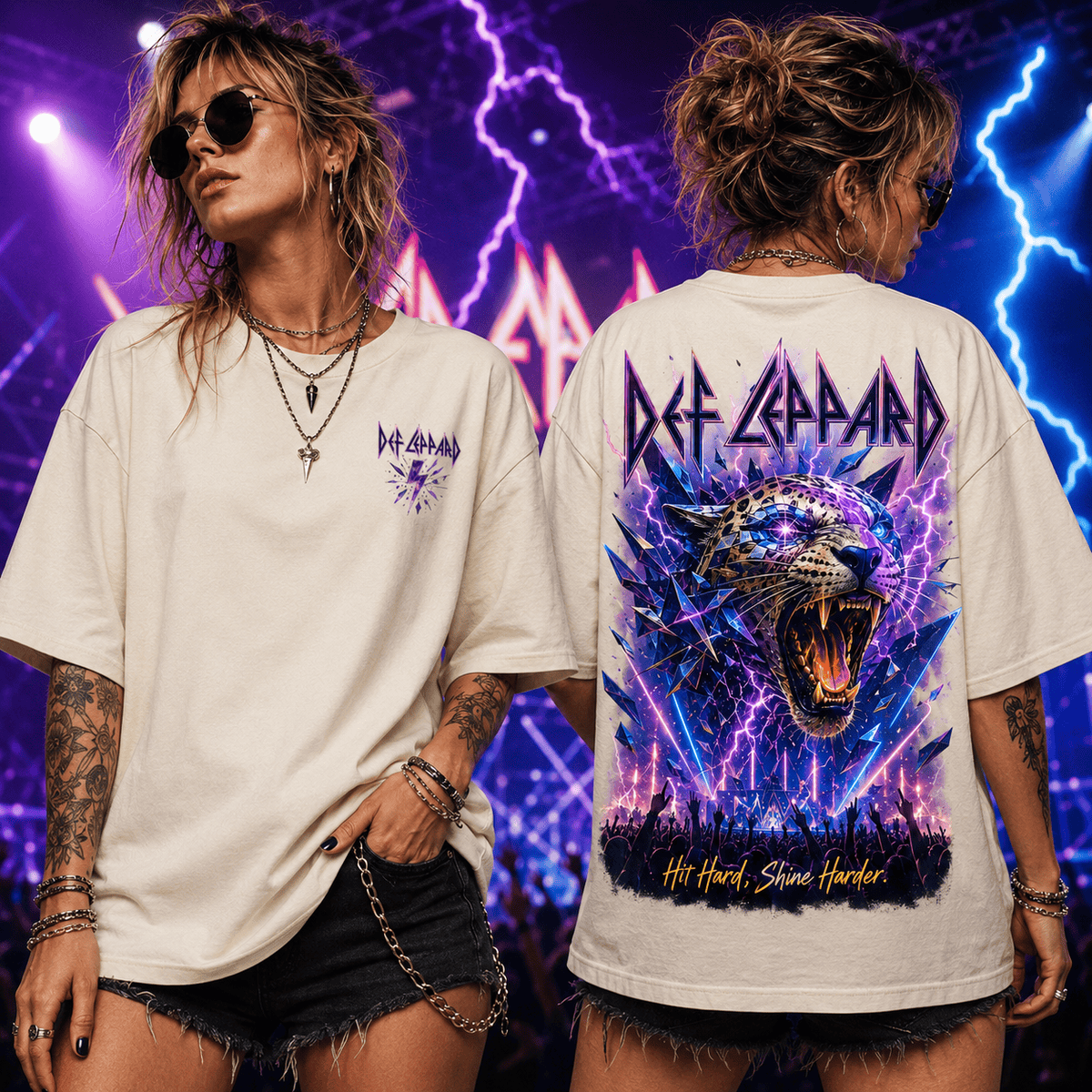Def Leppard Lightning Leopard 3D Shirt for Rock Concert Nights